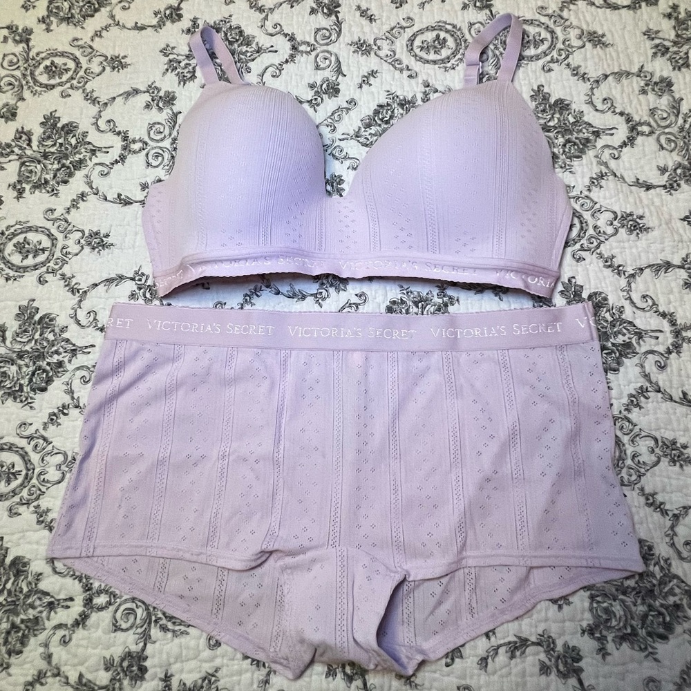 Victoria’s Secret Perfume Purple Bra & Panty Set